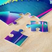 Vibrant Abstract symmetrisch fractal Legpuzzel (Zijkant)