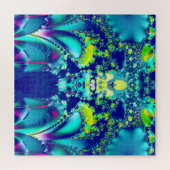 Vibrant Abstract symmetrisch fractal Legpuzzel (Horizontaal)
