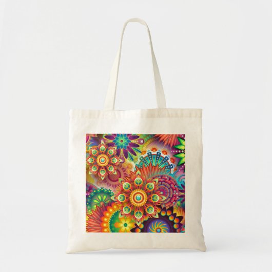 Vibrant Abstract Tote Bag (Voorkant)