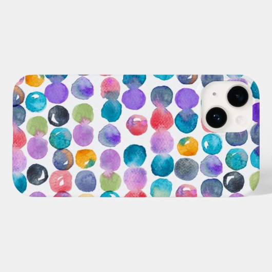 Vibrant Abstract Watercolor iPhone Case  (Achterkant (horizontaal))
