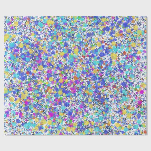 Vibrant Abstract Watercolor Splatter Pattern Cadeaupapier (Vlak)