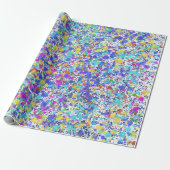 Vibrant Abstract Watercolor Splatter Pattern Cadeaupapier (Uitgerold)