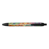 Vibrant Abstract Zwarte Inkt Pen (Achterkant)
