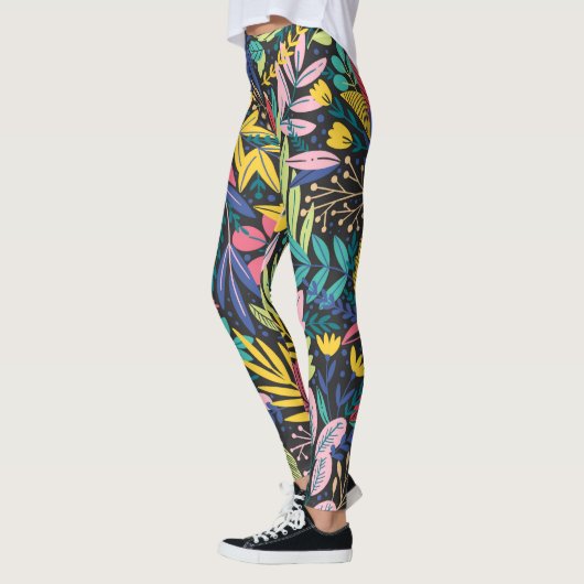 Vibrant Abstracte Floral Pattern leggings (Links)