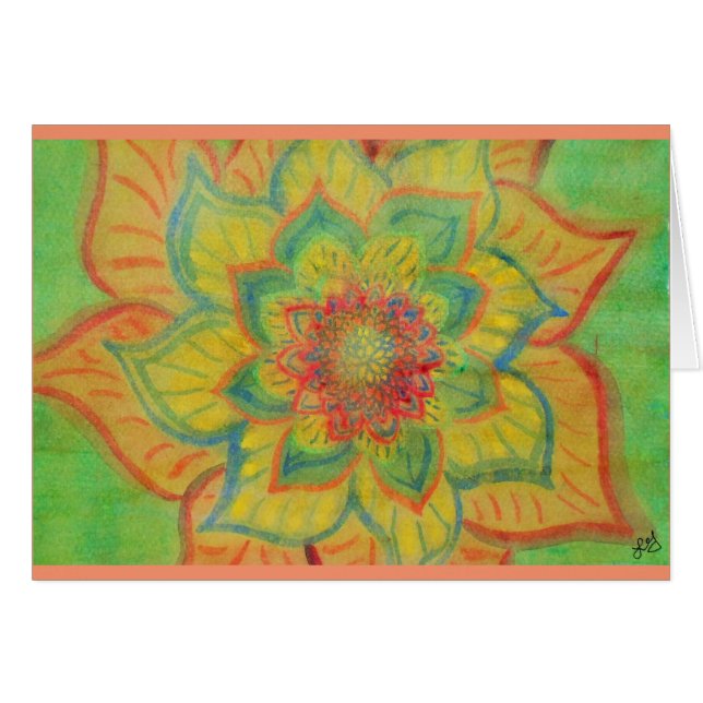 Vibrant Abstracte florale waterverf (Voorkant Horizontaal)