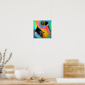 Vibrant Abstracte gitaarkunst Poster (Keuken)