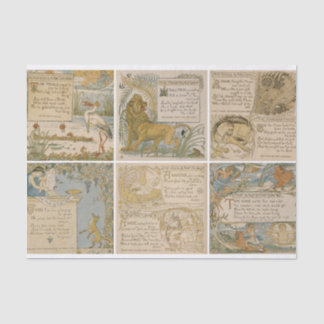 Vibrant  Aesop's Fables Background Artist Tissuepapier