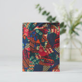 Vibrant African Geometric Tribal Abstract Pattern Briefkaart (Staand voorkant)
