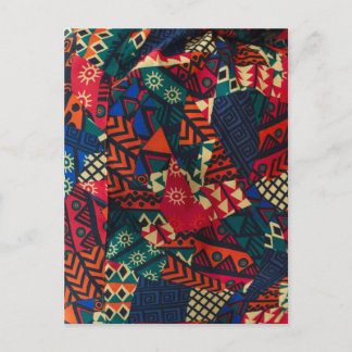 Vibrant African Geometric Tribal Abstract Pattern Briefkaart