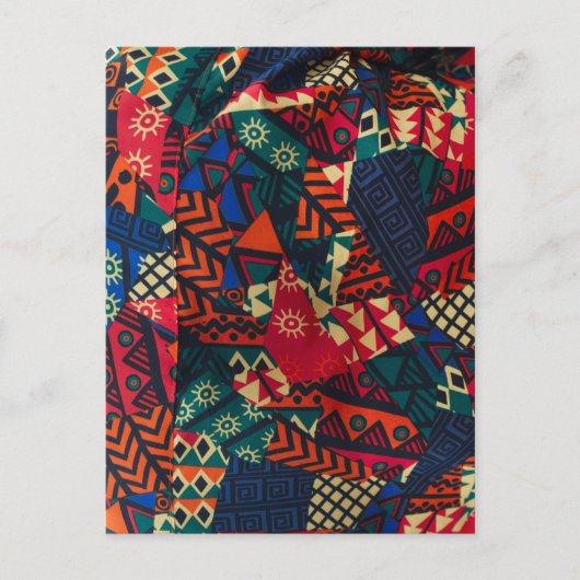 Vibrant African Geometric Tribal Abstract Pattern Briefkaart (Voorkant)