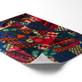 Vibrant African Geometric Tribal Abstract Pattern Poster (Hoek)