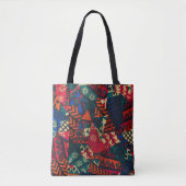 Vibrant African Geometric Tribal Abstract Pattern Tote Bag (Voorkant)