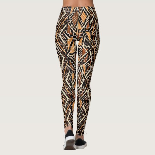 Vibrant African Mud Cloth Leggings (Achterkant)