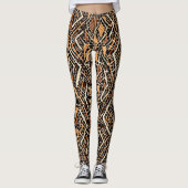 Vibrant African Mud Cloth Leggings (Voorkant)