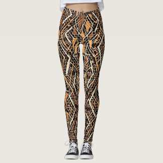 Vibrant African Mud Cloth Leggings