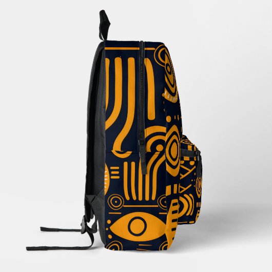 Vibrant African Pattern Bedrukte Rugzak (Links)