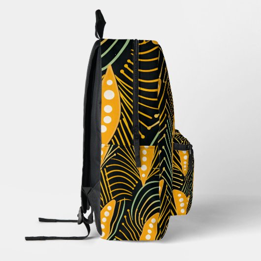 Vibrant African Pattern Bedrukte Rugzak (Links)
