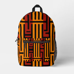 Vibrant African Pattern Bedrukte Rugzak