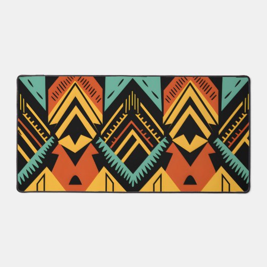 Vibrant African Pattern Bureaumat (Voorkant)