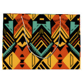 Vibrant African Pattern Groot Cadeauzakje (Achterkant)
