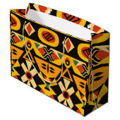 Vibrant African Pattern Groot Cadeauzakje (Achterkant Gekanteld)