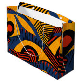 Vibrant African Pattern Groot Cadeauzakje (Achterkant Gekanteld)