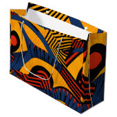 Vibrant African Pattern Groot Cadeauzakje (Voorkant Gekanteld)