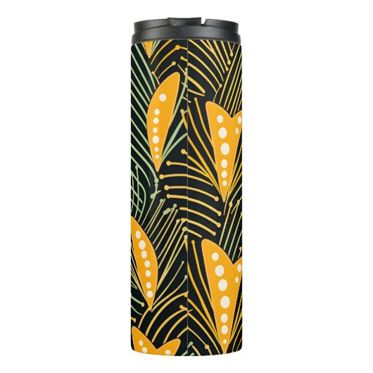 Vibrant African Pattern Thermosbeker (Achterkant)