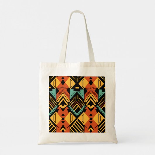 Vibrant African Pattern Tote Bag (Achterkant)
