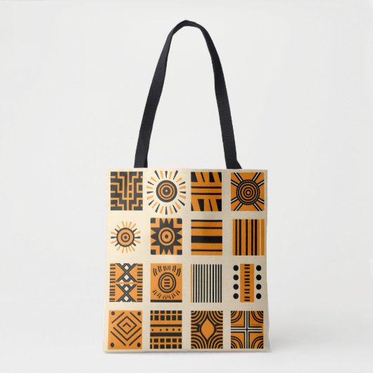 Vibrant African Pattern Tote Bag (Voorkant)