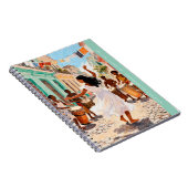 Vibrant Afro-Caribbean Dance Monogram Travel Notitieboek (Rechterzijde)
