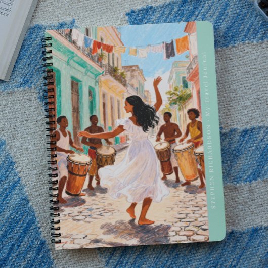 Vibrant Afro-Caribbean Dance Monogram Travel Notitieboek