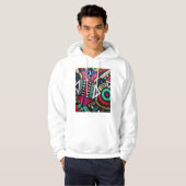 Vibrant Afro-Centric Geometric Pattern – Bold Trib Hoodie (Voorkant volledig)