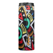 Vibrant Afro-Centric Geometric Pattern – Bold Trib Thermosbeker (Achterkant)