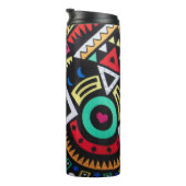 Vibrant Afro-Centric Geometric Pattern – Bold Trib Thermosbeker (Geroteerd rechts)