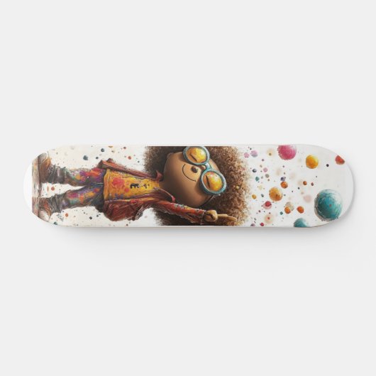 Vibrant Afro Joy - Artistiek Ontwerp Persoonlijk Skateboard (Horizontaal)