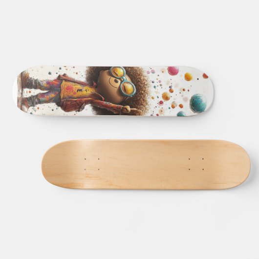 Vibrant Afro Joy - Artistiek Ontwerp Persoonlijk Skateboard (Horizontaal)