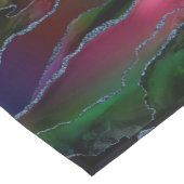 Vibrant Agate | Rich Pink en Green Jewel Tone Korte Tafelloper (Hoek)