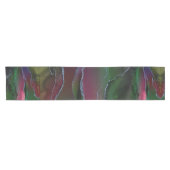 Vibrant Agate | Rich Pink en Green Jewel Tone Korte Tafelloper (Horizontaal)