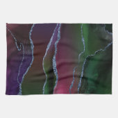 Vibrant Agate | Rich Pink en Green Jewel Tone Theedoek (Horizontaal)