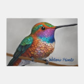 Vibrant Allen’s Hummingbird Painting Deurmat (Voorkant)