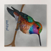 Vibrant Allen’s Hummingbird Painting Legpuzzel (Horizontaal)