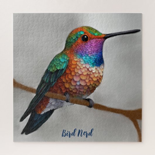 Vibrant Allen’s Hummingbird Painting Legpuzzel (Verticaal)