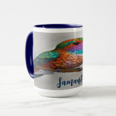 Vibrant Allen’s Hummingbird Painting Mok (Voorkant links)