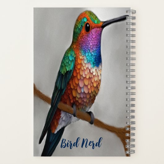 Vibrant Allen’s Hummingbird Painting  Notitieboek (Achterkant)