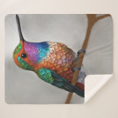 Vibrant Allen’s Hummingbird Painting Sherpa Deken (Voorkant (horizontaal))