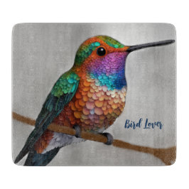 Vibrant Allen’s Hummingbird Painting Snijplank
