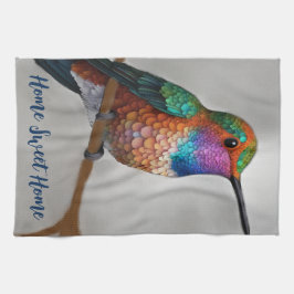 Vibrant Allen’s Hummingbird Painting Theedoek