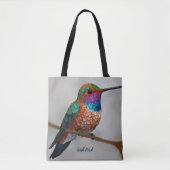 Vibrant Allen’s Hummingbird Painting Tote Bag (Voorkant)