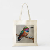 Vibrant Allen’s Hummingbird Painting Tote Bag (Achterkant)
